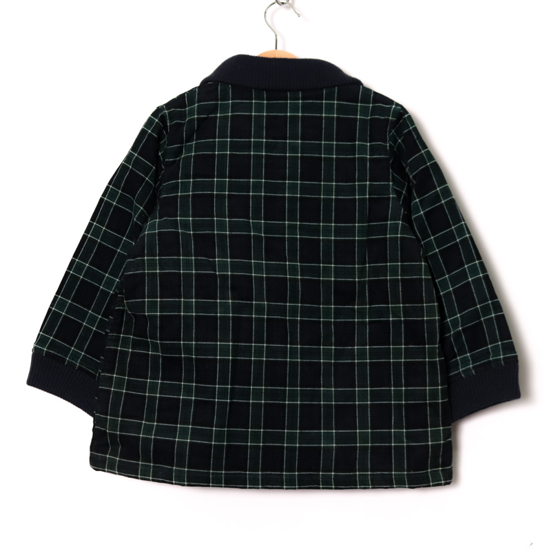 無印良品 ステンカラーコート チェック柄 中綿入り アウター キッズ  