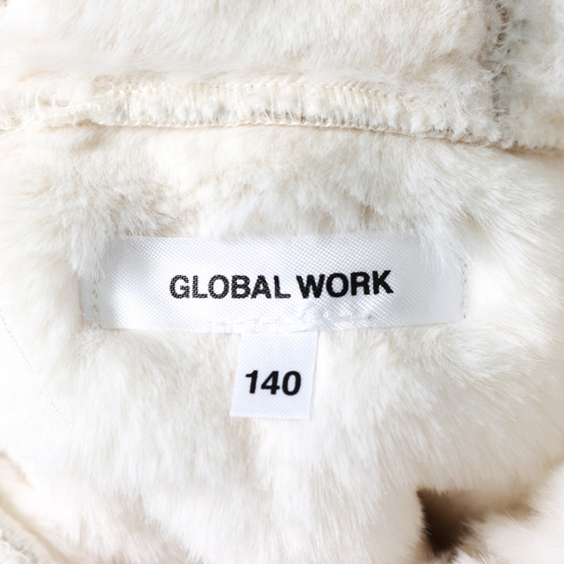 グローバルワーク ロングコート フェイクムートン アウター キッズ 女の子用 140サイズ ベージュ GLOBAL WORK 【中古】｜GLOBAL  WORK｜店舗買取｜ママ＆ベビー＞その他ベビーウェア｜USEDのアパレル通販サイト - SMASELL（スマセル）