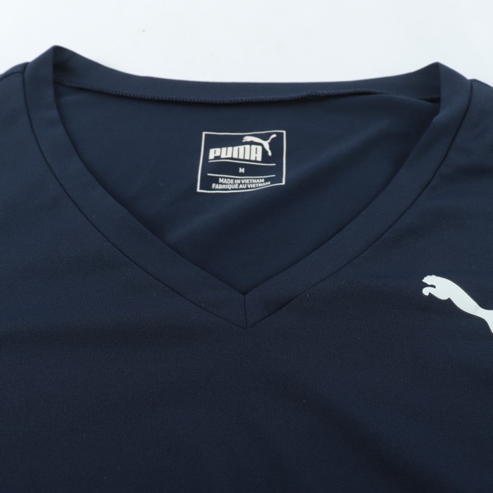 PUMA 泥臭い プーマ 長袖ポロシャツ ボタンダウン ストライプ
