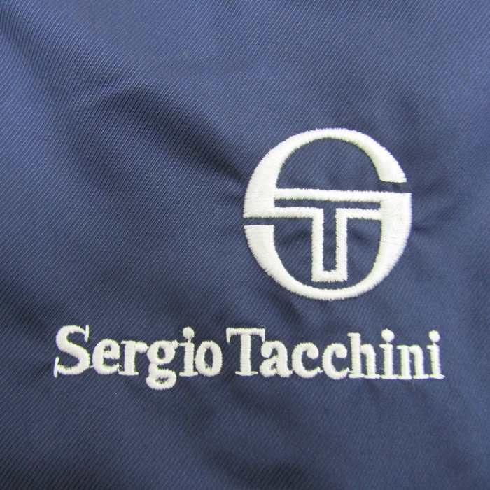 セルジオタッキーニ ナイロンジャケット アウター ウィンドブレーカー スポーツウエア 日本製 メンズ Mサイズ 紺×白 SERGIO TACCHINI  【中古】｜SERGIO TACCHINI｜店舗買取｜ジャケット/アウター＞その他アウター｜USEDのアパレル通販サイト - SMASELL（スマセル）