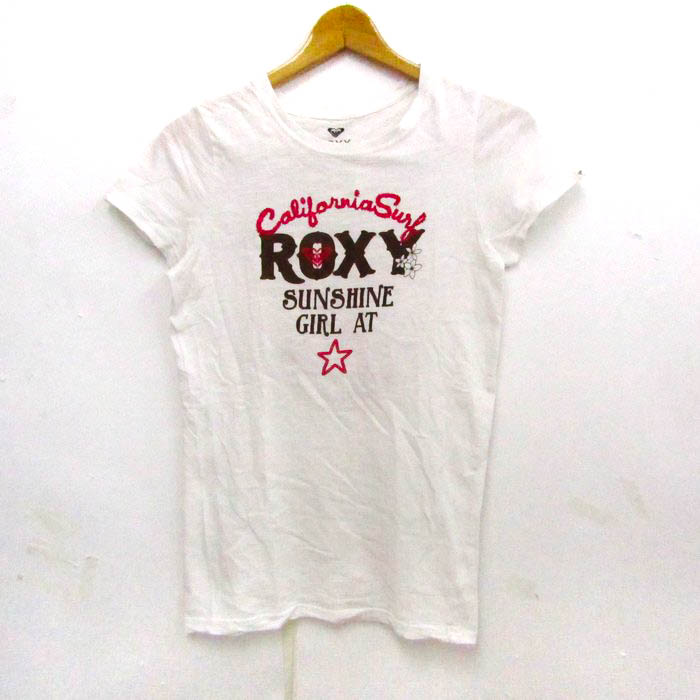 ロキシー 半袖Tシャツ トップス バックプリント 花柄 大きいサイズ 