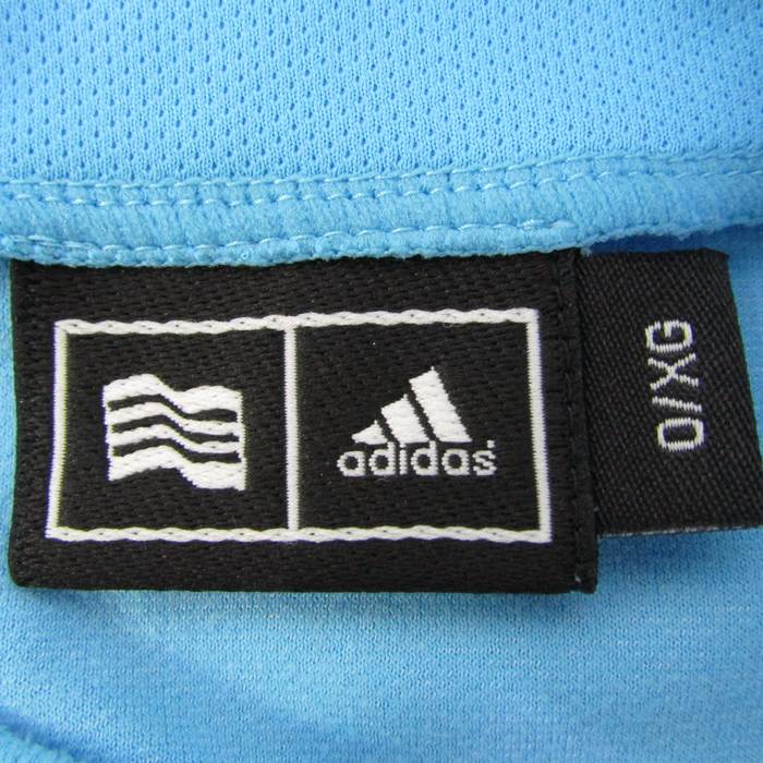 アディダス 長袖Ｔシャツ トップス ハイネック ゴルフウエア 大きいサイズ メンズ Oサイズ 水色×黒 adidas  【中古】｜adidas｜店舗買取｜トップス＞Tシャツ/カットソー｜USEDのアパレル通販サイト - SMASELL（スマセル）