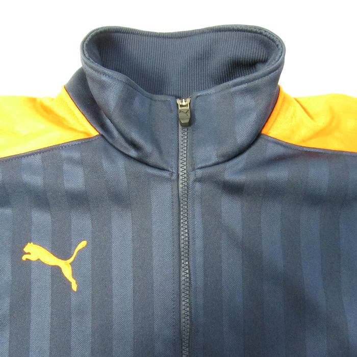 希少PUMA ジャージジャケット グレー/イエロー S プーマ ジャージ ジャケット アウター バックロゴ スポーツ