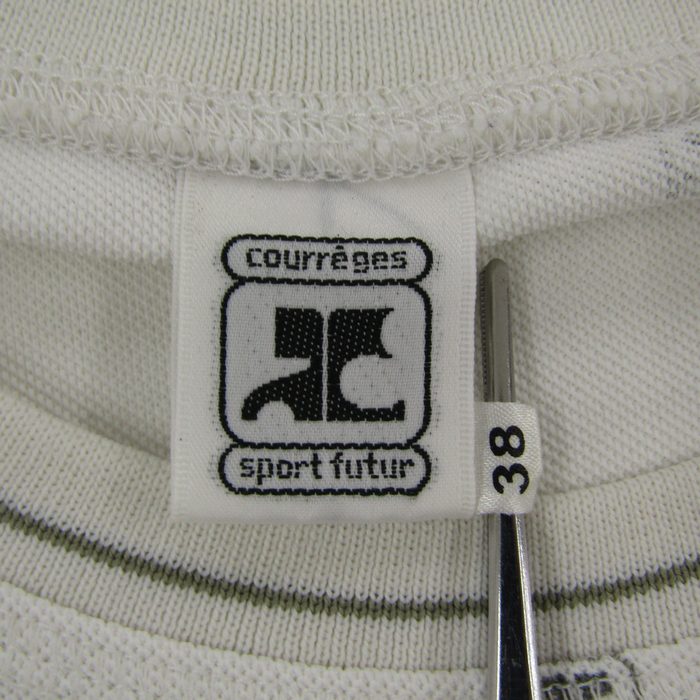 新品Courreges クレージュロゴ半袖Tシャツ(タグなし)ブラック38