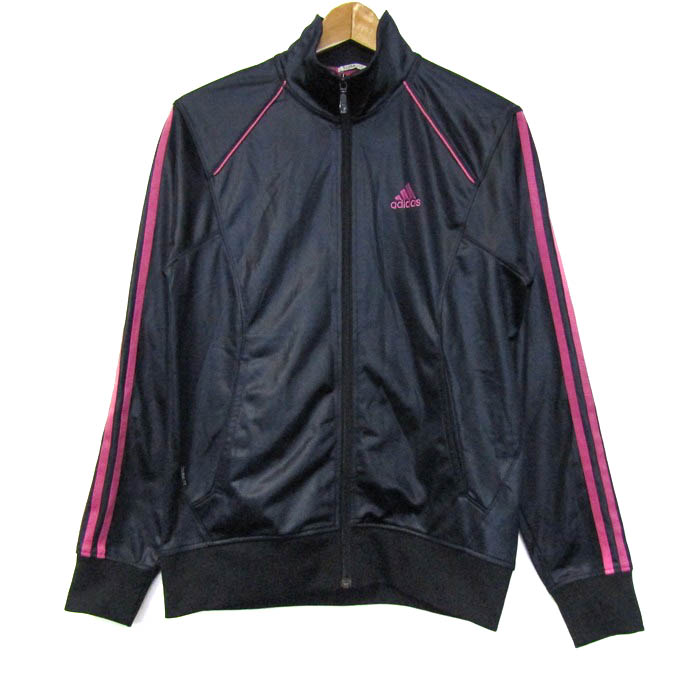 adidas ジャージ 黒/ピンク（アディダス・3本ラインジャージ上下