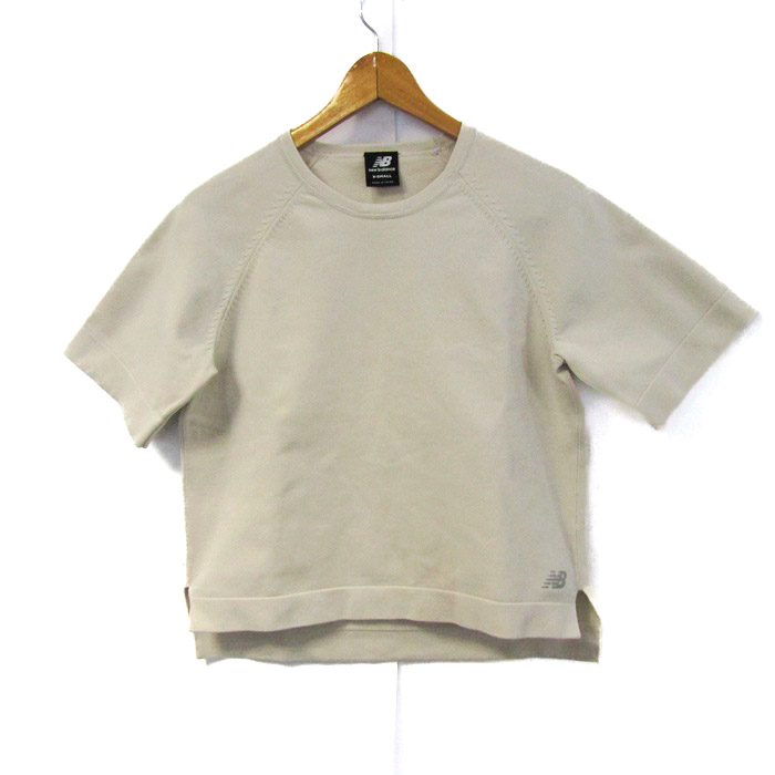【未使用】ニューバランス 半袖シャツ ベージュ XS レディース ニューバランス 半袖Tシャツ スポーツウエア トレーニング