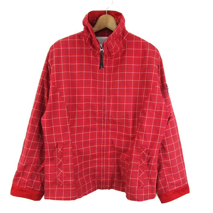 FILA レディースジャケット Lサイズ チェック柄 フィラ ブルゾン ジャケット アウター フリース スポーツウエア