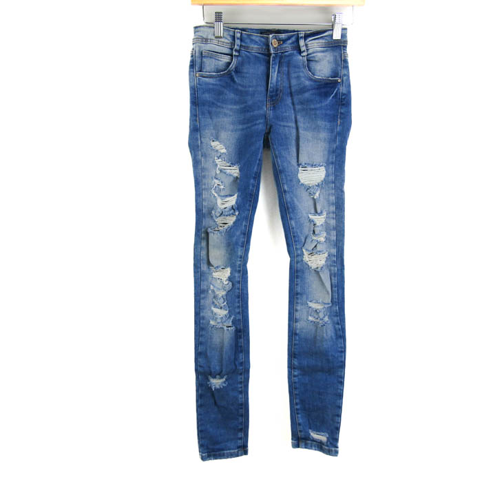 ZARA ダメージデニム 新品未使用 7号 ZARA ダメージデニム - メルカリ