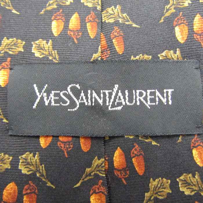 イヴ・サンローラン ブランド ネクタイ シルク 総柄 小紋柄 YSL 高級