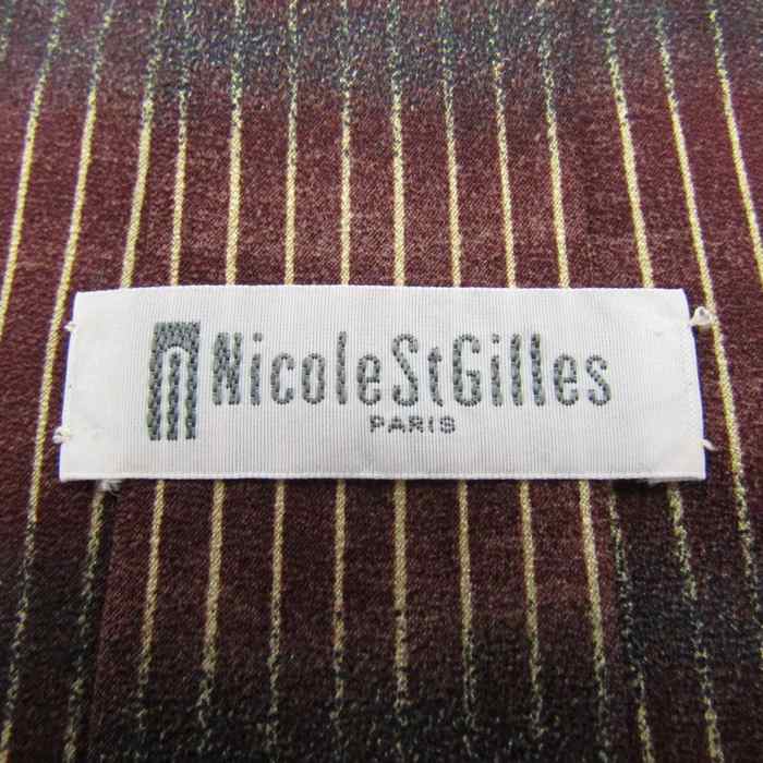 ニコルサンジル ブランド ネクタイ 小紋柄 格子柄 ワイドタイ メンズ ブラウン Nicole St Gilles 【中古】｜Nicole St  Gilles｜店舗買取｜フォーマルスーツ/小物＞ネクタイ｜USEDのアパレル通販サイト - SMASELL（スマセル）