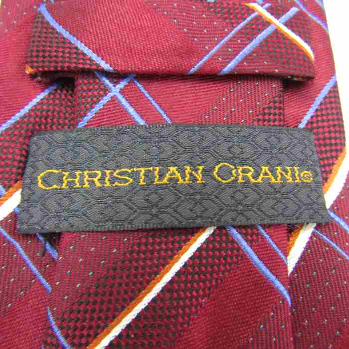 クリスチャン オラーニ ブランドネクタイ チェック柄 シルク メンズ ワインレッド CHRISTIAN ORANI 【中古】｜CHRISTIAN  ORANI｜店舗買取｜フォーマルスーツ/小物＞ネクタイ｜USEDのアパレル通販サイト - SMASELL（スマセル）