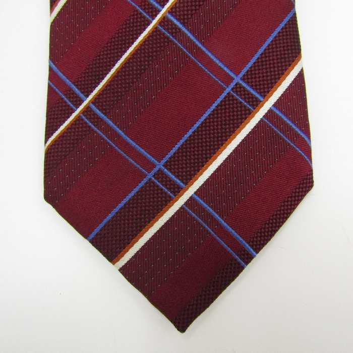 クリスチャン オラーニ ブランドネクタイ チェック柄 シルク メンズ  