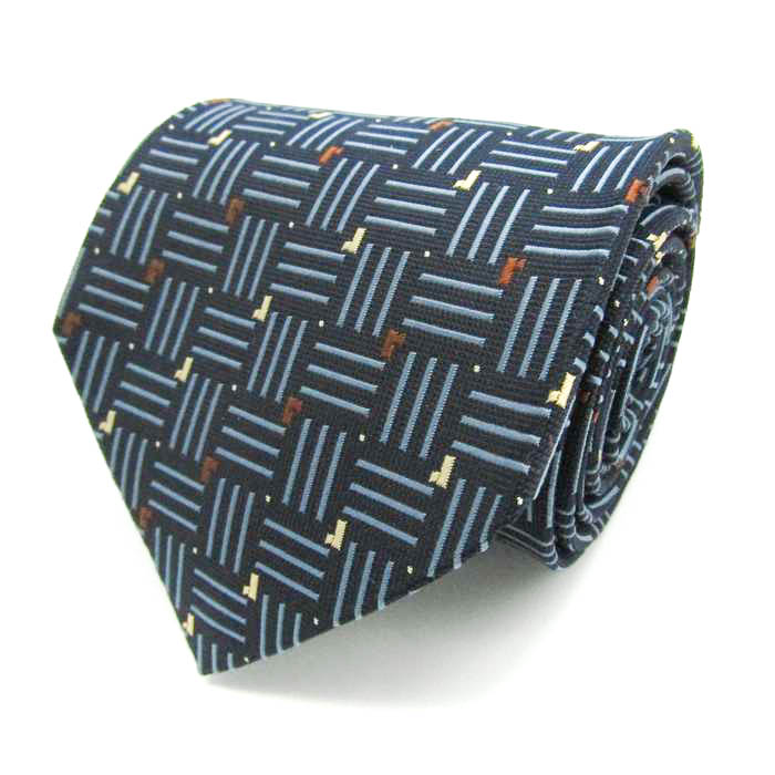 レノマ ブランドネクタイ チェック柄 ロゴマーク シルク 日本製 メンズ