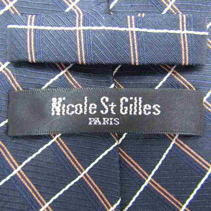 ∞ ニコルサンジル NICOLE ST GILLES 眼鏡 メガネ サングラス 跳ね上げ NS-116 ゴールド □GS ニコルサンジル ブランド ネクタイ チェック柄 格子柄 シルク PO