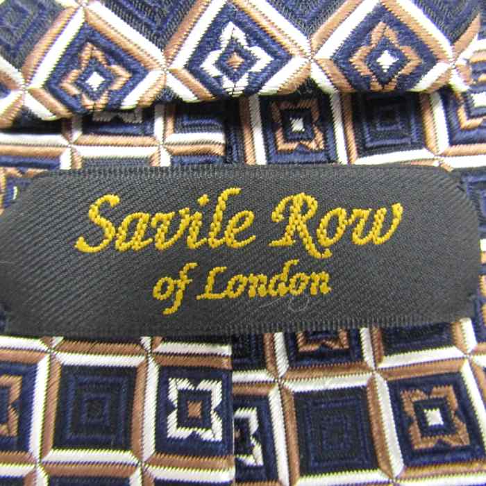 サビルロウ ブランド ネクタイ 総柄 チェック柄 シルク 日本製  