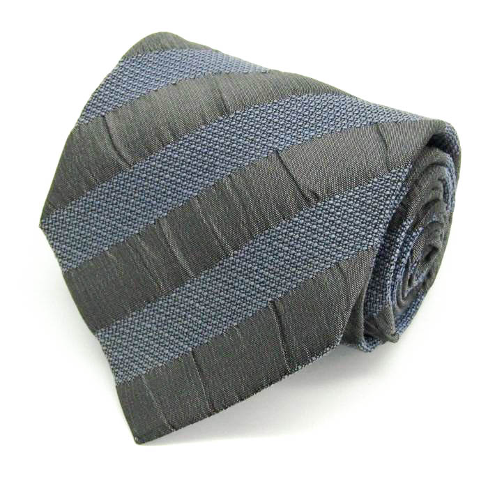 イッセイミヤケ ブランドネクタイ ストライプ柄 シルク 日本製 PO メンズ グレー ISSEY MIYAKE 【中古】｜ISSEY ...