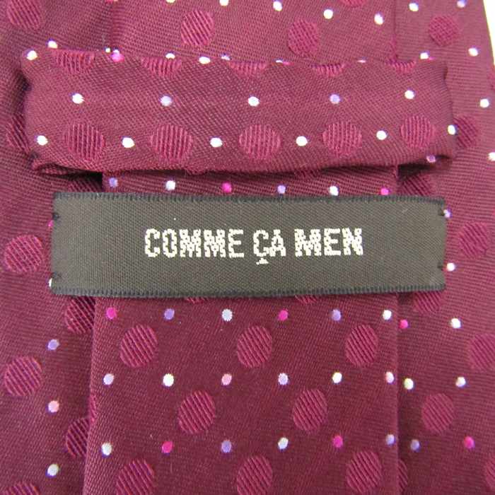 コムサメン ブランド ネクタイ ドット柄 シルク 日本製 PO メンズ ワインレッド COMME CA MEN 【中古】｜COMME CA MEN ｜店舗買取｜フォーマルスーツ/小物＞ネクタイ｜USEDのアパレル通販サイト - SMASELL（スマセル）