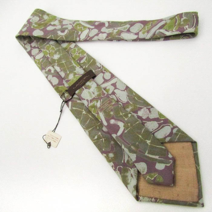 ランセル ブランド ネクタイ 総柄 シルク 未使用タグ付 PO メンズ  