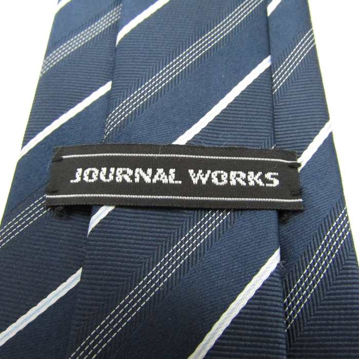 ジャーナルワークス ブランド ネクタイ ストライプ柄 シルク PO メンズ ネイビー JOURNAL WORKS 【中古】｜JOURNAL  WORKS｜店舗買取｜フォーマルスーツ/小物＞ネクタイ｜USEDのアパレル通販サイト - SMASELL（スマセル）