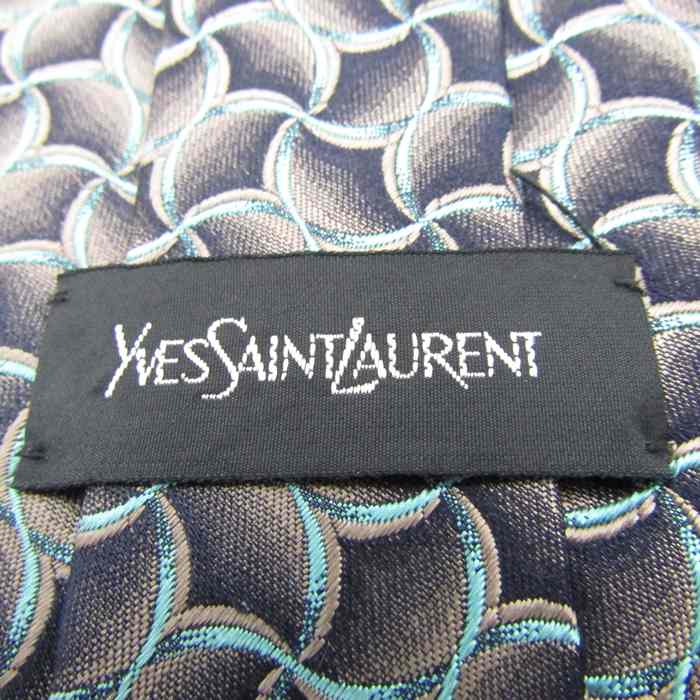 イヴ・サンローラン ブランド ネクタイ YSL チェック柄 格子柄 シルク 日本製 PO メンズ ネイビー YVES SAINT LAURENT  【中古】｜YVES SAINT LAURENT｜店舗買取｜フォーマルスーツ/小物＞ネクタイ｜USEDのアパレル通販サイト - SMASELL（スマセル）