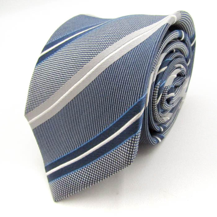 エルメス ネクタイ 図太く 濃紺 シルクタイ 剣先幅 約7cm 