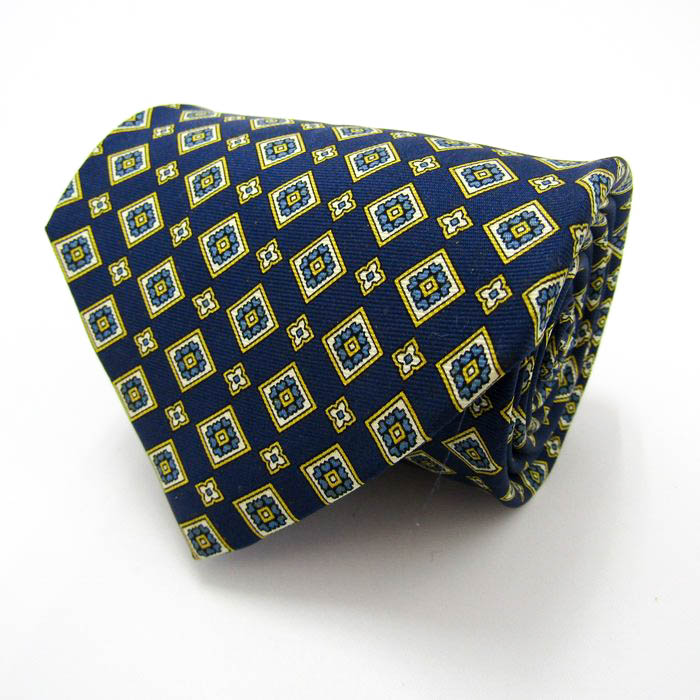 ニナリッチ ブランド ネクタイ 小紋柄 花柄 ダイヤ柄 シルク フランス  