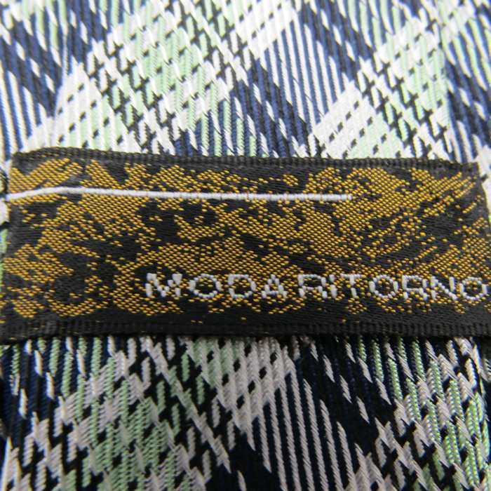 モダリトルノ ブランド ネクタイ チェック柄 シルク PO メンズ ネイビー MODA RITORNO 【中古】｜MODA  RITORNO｜店舗買取｜フォーマルスーツ/小物＞ネクタイ｜USEDのアパレル通販サイト - SMASELL（スマセル）