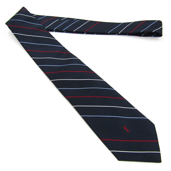 Yves Saint Laurent イヴ・サンローラン ストライプ ネクタイ Yves Saint Laurent イヴ・サンローラン ブランド ネクタイ