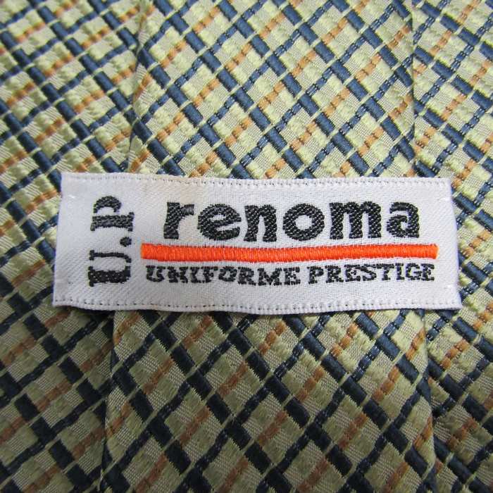 レノマ ブランド ネクタイ チェック柄 格子柄 シルク 日本製 PO メンズ カーキ renoma 【中古】｜renoma ｜店舗買取｜フォーマルスーツ/小物＞ネクタイ｜USEDのアパレル通販サイト - SMASELL（スマセル）