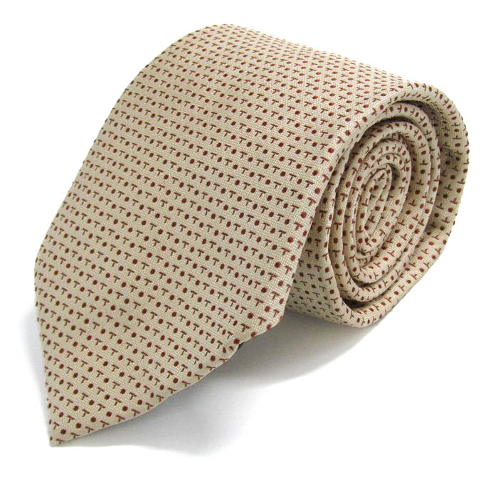 Christian Dior ネクタイ 小紋 ドット パターン柄 ベージュ系