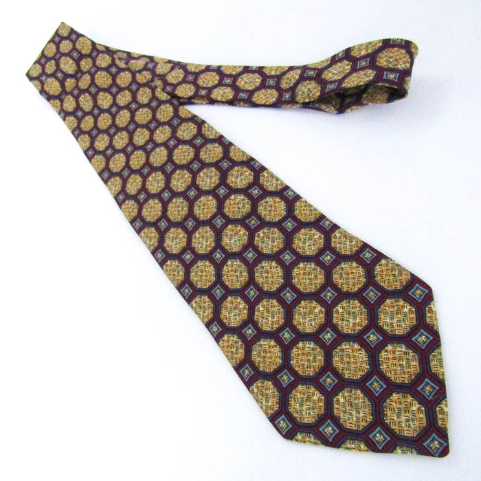 Christian Dior ネクタイ 小紋 ドット パターン柄 ベージュ系