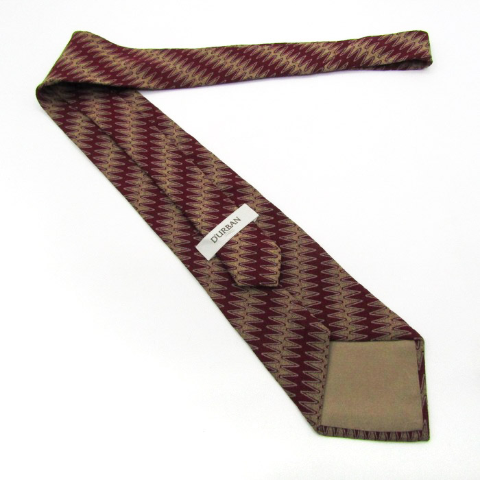 【絹の艶 拘りの一本 シルク100％ 定価1.7万 イタリア製】新品 D'URBAN ダーバン ボタニカルタイ シルクネクタイ / w0214_8 グレー ボタニカルネクタイ （ライトグレー） -D\u0027URBAN | ダーバン公式