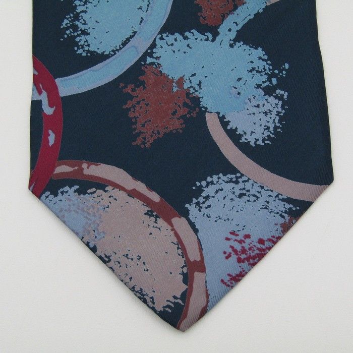 カルヴェン ブランド ネクタイ 総柄 ドット パネル柄 シルク PO