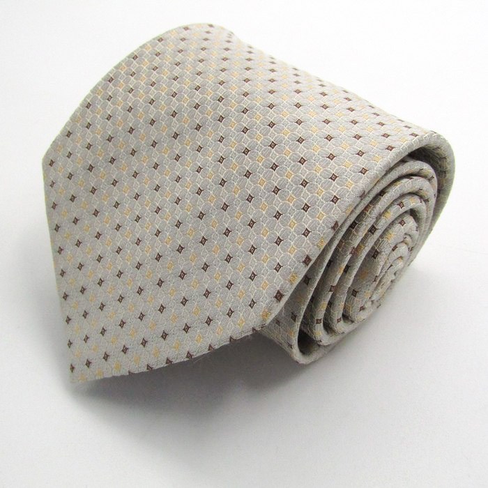 バーバリーブラックレーベル ネクタイ 紋章柄 オフホワイト