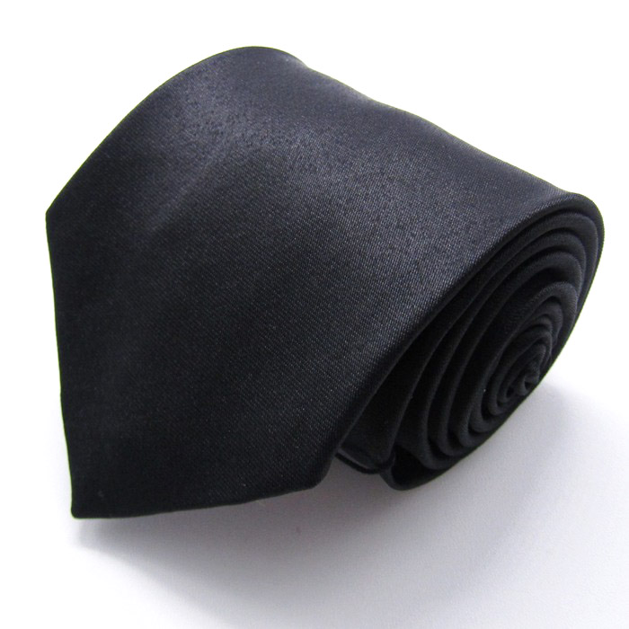 【新品未使用】セリーヌ ネクタイ ブラック 無地 ソリッド 高級【スペイン製】 ニノパコリ ブランド ネクタイ 無地 未使用タグ付 PO メンズ ブラック