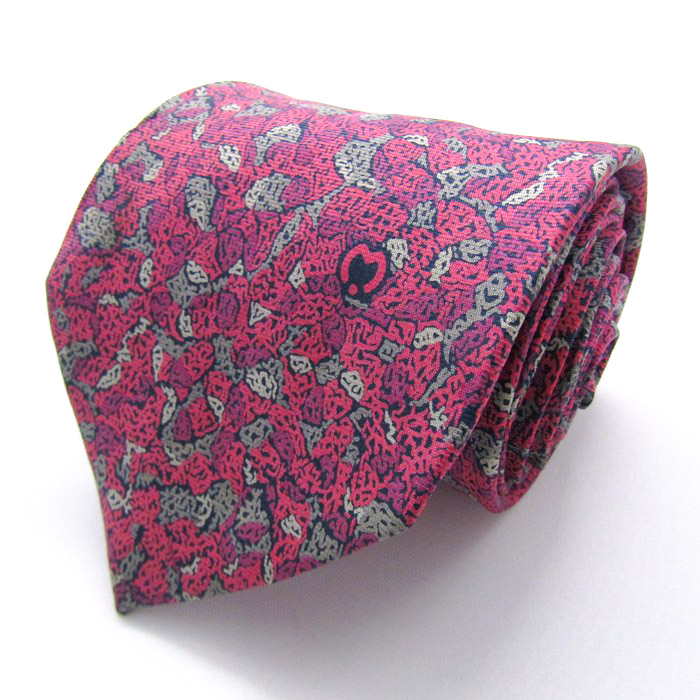 【美品】セリーヌ ネクタイ ピンク マカダム柄 光沢 高級【イタリア製】 美品セリーヌ ネクタイ ピンク マカダム柄 光沢 高級イタリア製