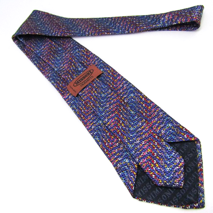 ミッソーニ ブランド ネクタイ シルク ツイード柄 伊製生地 PO メンズ