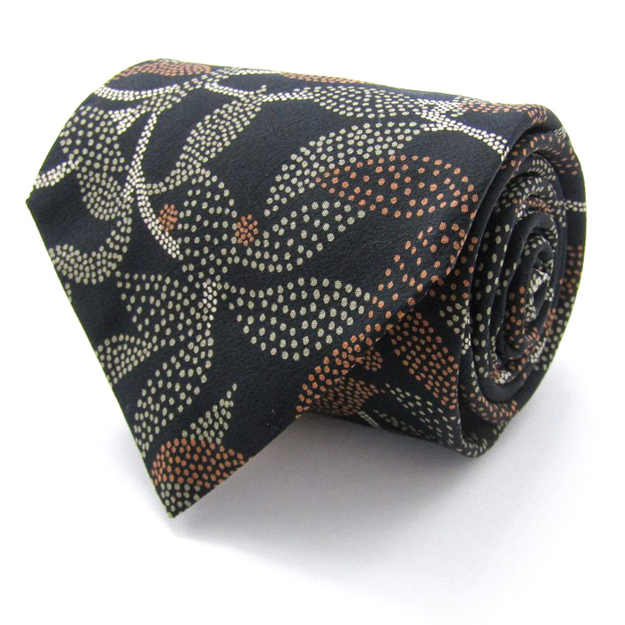 ピエールバルマン ブランド ネクタイ 花柄 リーフ柄 シルク