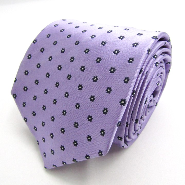 【新品】gotairiku 五大陸 ネクタイ パープル 紫 ホワイト 白 レジメンタルストライプ タグ付 プレゼントにも○ 日本製 