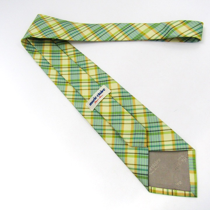 バーバリー ノバチェック ネクタイ グリーン③ ▽BURBERRY BLACK LABEL