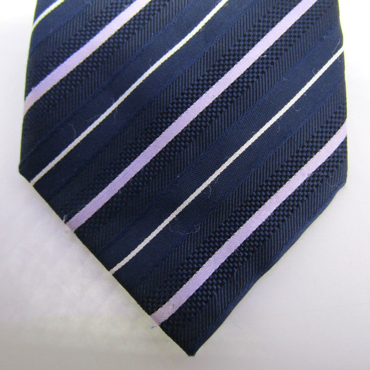 スーツセレクト ブランド ネクタイ ストライプ柄 シルク PO メンズ
