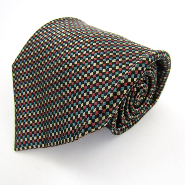 ems19w009:mila schon【ミラショーン】小紋柄シルクネクタイ(サイズ剣幅9cm)21801-4 ボルドー即決！ ミラショーン ブランド ネクタイ 総柄 小紋柄 パネル柄 シルク