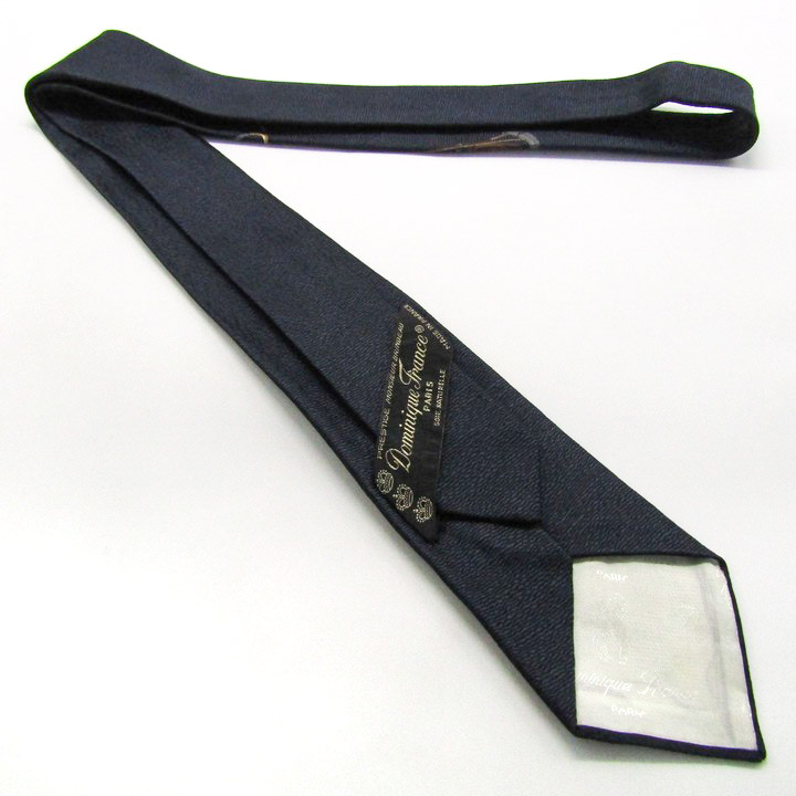 ドミニクフランス クラウン ブランド ネクタイ シルク バッグ 総柄 PO