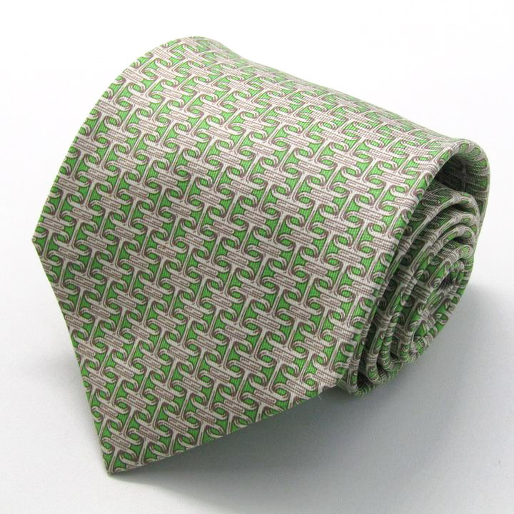 HERMES ネクタイ&チーフ Set 新品未使用 箱付き 希少クリスマス柄 希少なアニマル柄】HERMES☆Tie 7 Jungle Family☆ネクタイ