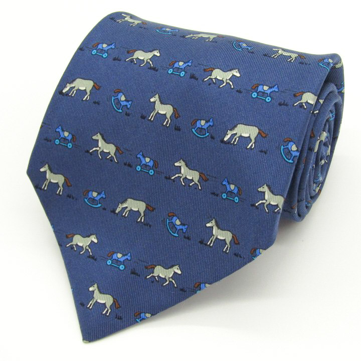 新品✨HERMES✨エルメス✨ネクタイ✨ケース付✨パープル✨アヒル総柄✨定価4万 エルメス ブランド ネクタイ 総柄 動物柄 鳥 アヒル シルク