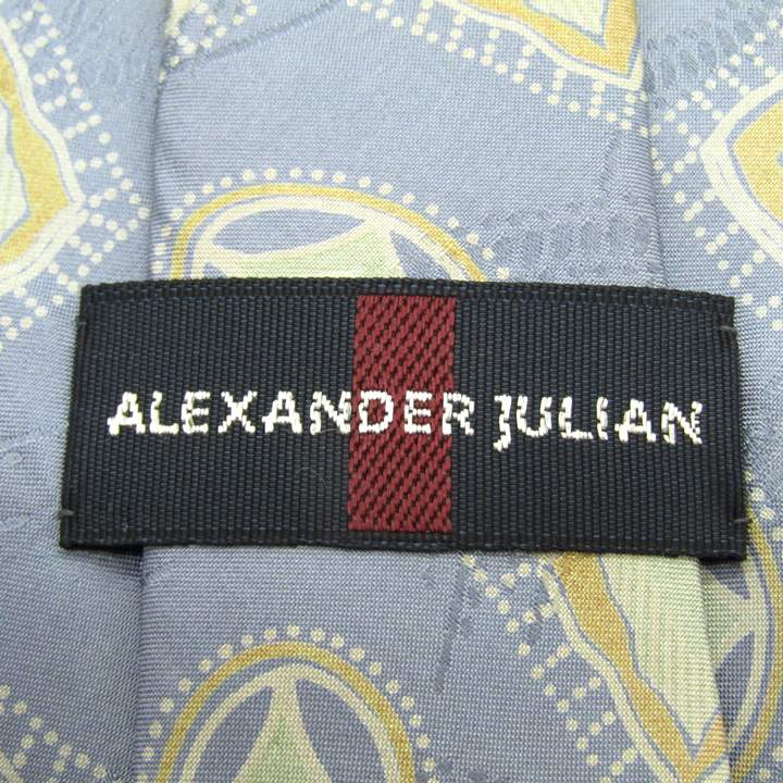 ALEXANDER JULIAN ネクタイ グレー系 タカキュー] ALEXANDER JULIAN シルク 100％ 撥水 ハンドメイド