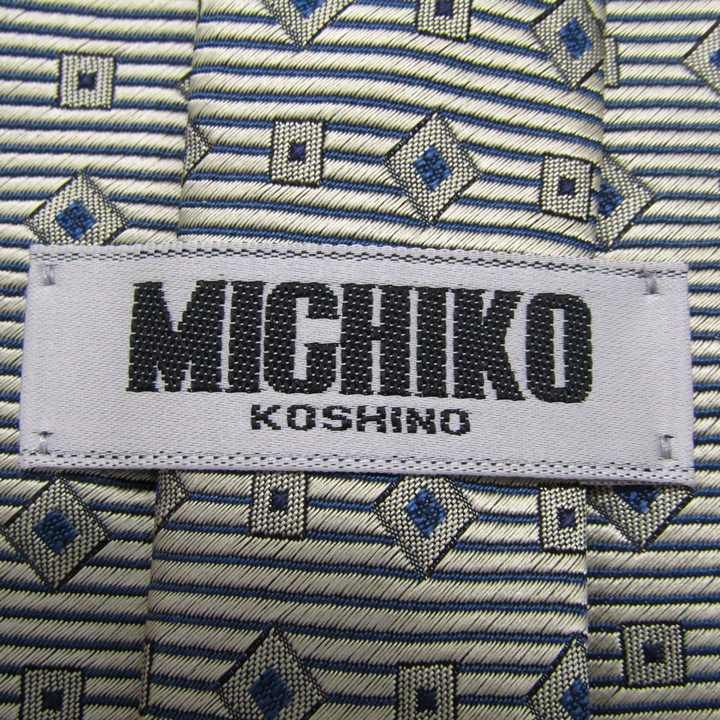 ミチコロンドンコシノ ブランド ネクタイ ボーダー柄 小紋柄 シルク