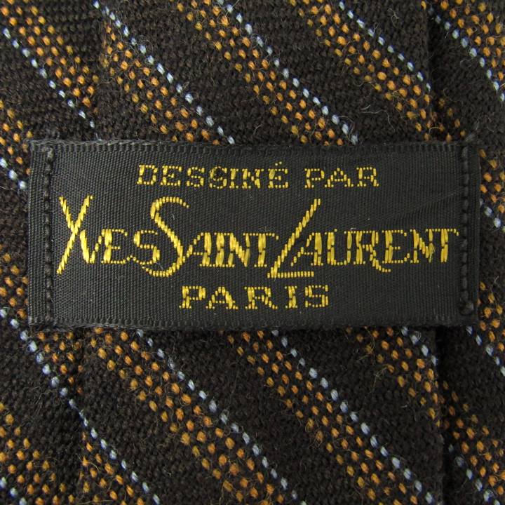 ✨未使用✨イヴサンローラン　YSLブランドロゴ ストライプ　ネクタイ Yves Saint Laurent - イブサンローラン ネクタイ ストライプ