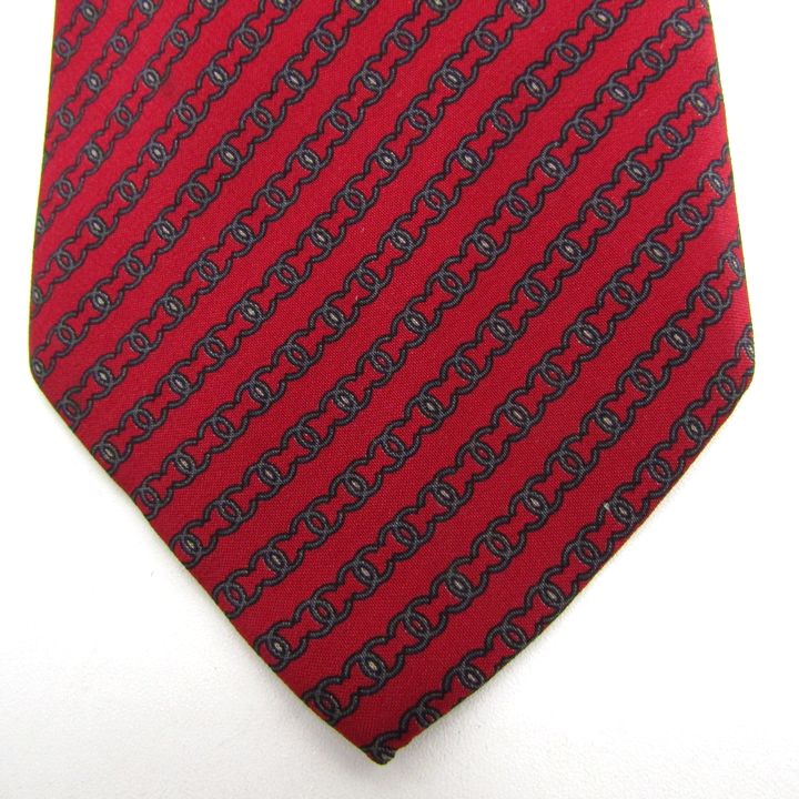 CHANEL シャネル　ネクタイ　ストライプ　ココマーク シャネル ブランド ネクタイ ココマーク ストライプ柄 シルク PO