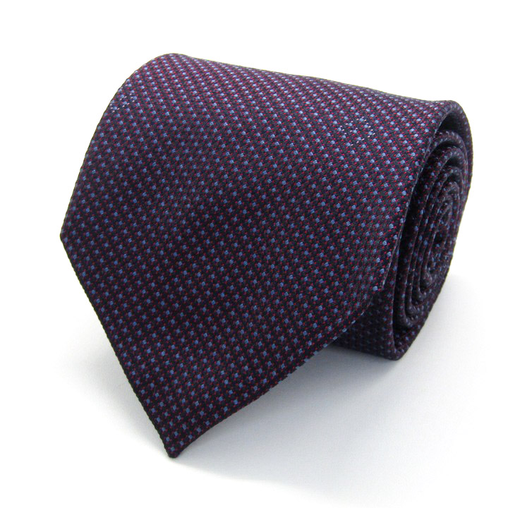 美品】FRANCO BASSI ネイビー ブラウンレジメンタルネクタイ 美品